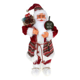 Boneco Papai Noel Enfeite Luxo Realista Grande Natal 60cm