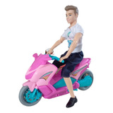 Boneco Tipo Ken Namorado Da Barbie + Moto Aventura Bs Toys