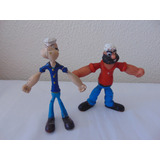 Bonecos Antigos - Popeye / Brutus - De Borracha E Arame