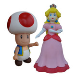 Bonecos Grandes Princesa E Toad 23cm Coleção