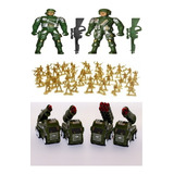 Bonecos Soldadinhos Miniaturas Caminhões Guerra Exército