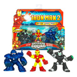 Bonecos Super Hero Squad Iron Man 2 Pack 3 Armor Wars Part1
