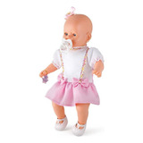Bonequinha Nenezinho 44 Cm - Vestido Rosa E Branco - Estrela