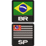 Bordado Patch Mini Bandeira Brasil E Seu Estado Moto Ban466