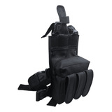 Bornal Perna Com Bainha Para Faca Tático Militar Swat Cor Preto Lisa