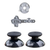 Borracha Condutiva Para Controle Xbox 360 + 2 Botões Pretos 