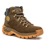 Bota Adventure Coturno Trekking 100% Couro + Cadarço Extra