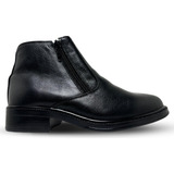 Bota Casual Masculina Couro Bico Redondo Leve Macia Conforto