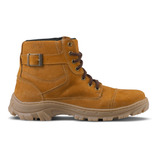 Bota Coturno Botina Castor 100% Couro Extra Leve Promoção