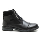 Bota Coturno Casual Masculina Em Couro Legitimo Conforto 