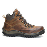 Bota Coturno Couro 100% Emborrachado Extra Leve Premium Ca