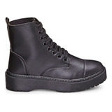 Bota Coturno Feminina Tratorada Blogueira Casual Cano Médio