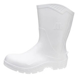 Bota De Pvc Com Forro Marluvas Cano Médio 25cm Branco Nº39