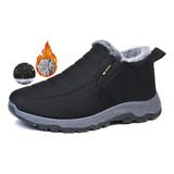 Bota Feminina Forrada Com Pele, Botas Impermeáveis Para Frio