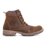 Bota Masculina Coturno Couro Legitimo Casual Adventure Hype