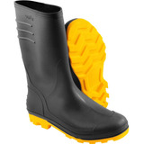 Bota Pvc Preta Cano Médio Sem Forro - Escolha A Variação