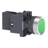 Botão Comando Pulsador Faceado Luminoso Redondo 22mm Verde Retorno Por Mola 1na 24vca/cc Xa2ew33b1 - Schneider Electric