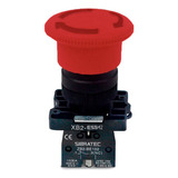Botão De Emergência Plástico Es-542 Vermelho C/ Trava 1nf