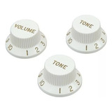 Botão Knob Guitarra Strato Kit 3 Peças 1 Volume 2 Tone