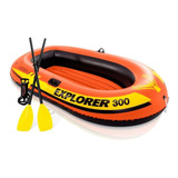 Bote Inflável Explorer 300 Intex Até 186kg - Par Remos Bomba