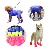 Botinha De Silicone Cães Gato Pet Sapatinho Tamanhos P M E G