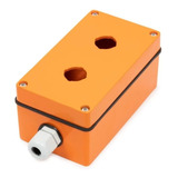 Botoeira 2 Botões 22mm Metalica Impulsão Laranja Acionamento