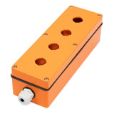 Botoeira 4 Botões 22mm Metal Pulso Laranja Seletora Acesso