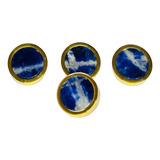 Botões P/ Tuba Weril - Azul Malhado Com Gold - Jc Custom