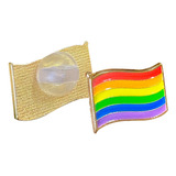 Boton Broche Pin Lgbtqia+ Lgbt Parada Gay Bandeira 100 Und