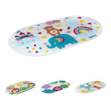 Box Banheiro Plástico Tapete Infantil Bebê Criança Chuveiro Cor Arco-íris