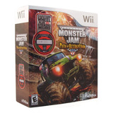 Box Monster Jam Path Of Destruction Wii + Volante De Coleção
