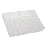 Box Organizador Plus 34,5 X 49 X 6,5 Cm Prático Divisórias Cor Transparente Liso