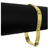 Bracelete Frisado 10mm Masculino Banhado A Ouro 18k