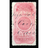 Brasil 1896 Selo Fiscal Thesouro Nacional 50000 Réis 