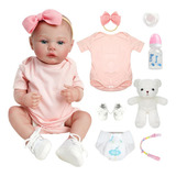 Brastoy Bebe Reborn Pintada Boneca De Silicone Realista Boneca Princesa 48cm