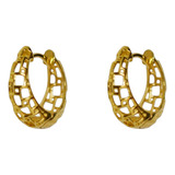 Brinco Argola Gota Vazada Vazada Click Ouro18k