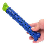 Brinquedo 3x1 Mordedor Osso Escova De Dente Para Cães Pets Cor Azul