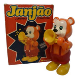 Brinquedo Antigo - Ursinho Janjão Da Glasslite - A Corda 