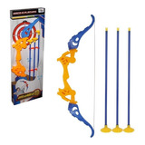 Brinquedo Arco E Flecha 3 Ventosas + Alvo Ultra Mira 60cm Cor Azul