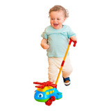 Brinquedo Bebê Infantil Avião De Empurrar Puxar - Bs Toys