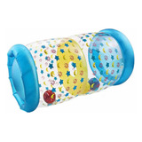 Brinquedo Bebê Rolo Inflável Sensorial Com Chocalho Azul