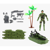 Brinquedo Boneco Soldado Militar Barco Armas Bbr Toys R3166