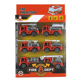 Brinquedo Carrinhos Coleção Construção C/6 Pçs Fricção 