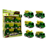 Brinquedo Coleção Carrinhos Construção Kit Com 8 Pçs Fricção