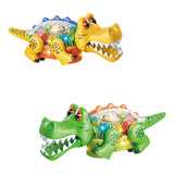 Brinquedo Crocodilo Jacaré Infantil Bate Volta Som Luz