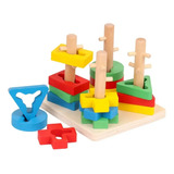 Brinquedo Educativo Forma Geométrica Encaixe Montessori 