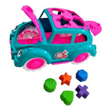 Brinquedo Educativo Fusca Didático De Encaixe Infantil Mily Cor Colorido Base Rosa