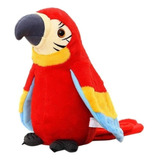 Brinquedo Elétrico De Pelúcia Papagaio Pode Falar E Acenar