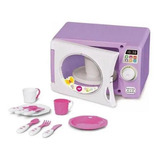 Brinquedo Infantil Microondas 1.0 C Som Calesita Tateti Cor Rosa