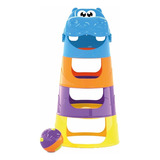 Brinquedo Infantil Torre Hipopótamo Na Solapa C/ Bolinha